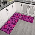 thumbnail image 2 of Pink and Black Of Leopard Print Kitchen Rugs Sets Of 2,Anti Fatigue Kitchen Mat Rugs Non Slip Washable,Decorative Kitchen Floor Mats for Kitchen,Sink,Laundry,17"x30"+17"x47", 2 of 7