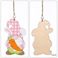 thumbnail image 4 of Easter Wooden Gnome Hanging Ornaments Spring Slices Ornaments Wooden Decoration with Rope for Easter Valentine's Day Decorations (2d) A, 4 of 4
