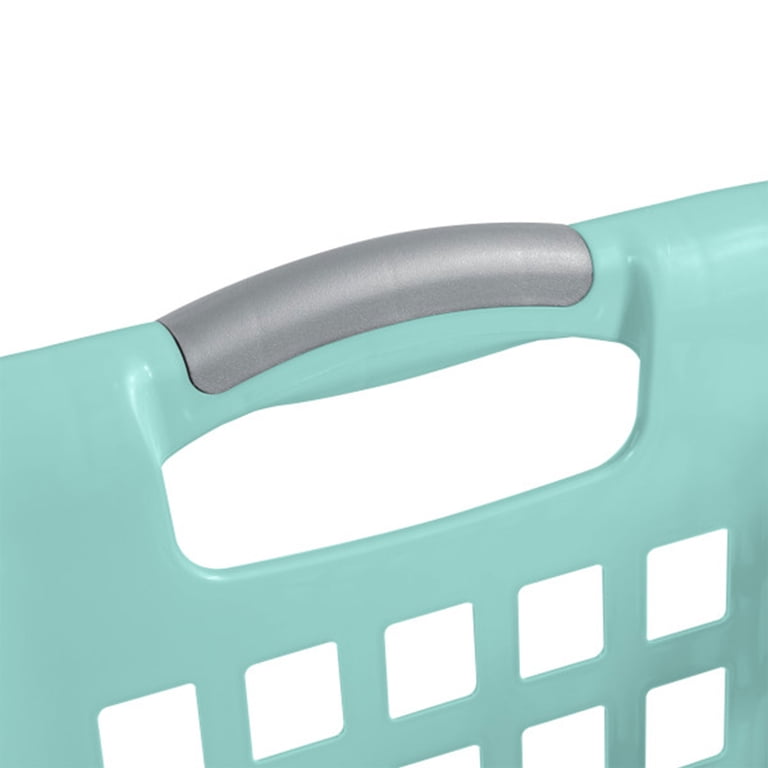 Sterilite 1.75 Bushel Ultra Wheeled wasmand, handvat en wielen voor het eenvoudig rollen van kleding van en naar de wasruimte, kunststof, wit, 4- pack