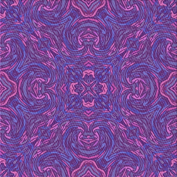 Ahgly Company Machine Washable Indoor Square Transitional Jasmine Purple Area Rugs, 8' Square