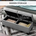thumbnail image 5 of LINJH Storage End of Bed Bench, Upholstered Bench with Steel Frame, Gray, 5 of 11