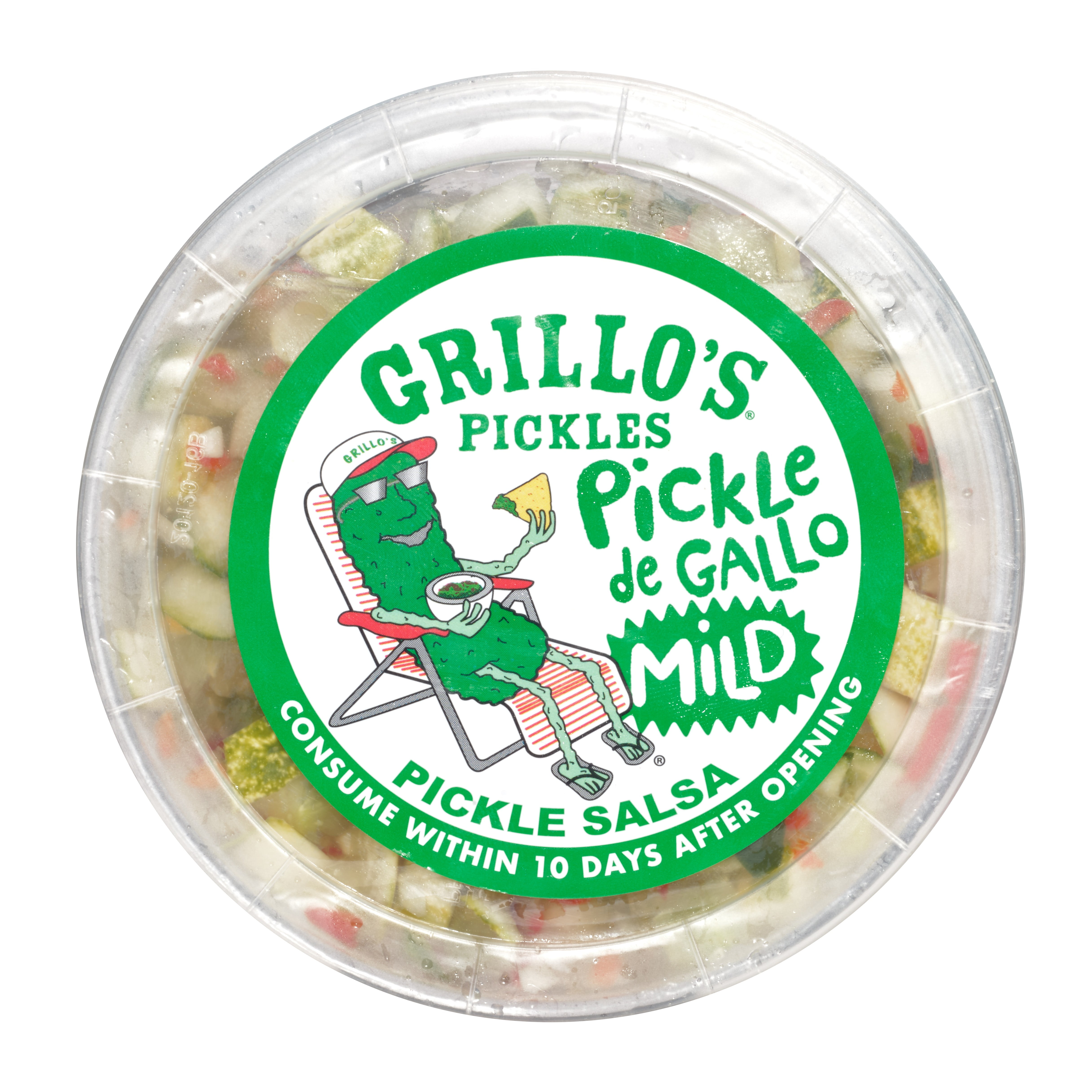 Grillo's Pickles Kosher Gluten Free Mild Pickle de Gallo Pickle Salsa, 14 oz Tub