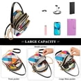 thumbnail image 5 of FORMRS Crossbody Bag for Women Quilted Travel Shoulder Cell Phone Purse with Chain Strap Handbag, Colorful Triangles, 5 of 7