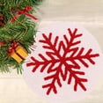thumbnail image 4 of kladzum Snowflake Christmas Rug 23.6" Round Decorative Floor Mats Nonslip Rocking Chair Rugs Living Room Bedroom Bedside Small Carpet for Holiday Party Decor, 4 of 6