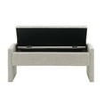 thumbnail image 6 of GZXS 47.25" Ottoman with Storage, Upholstered Entryway Bench with Safety Hinges, Bedroom Bench End of Bed, Light Gray, 6 of 8