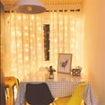thumbnail image 5 of Perfect Holiday 300 led Window Curtain Icicle Lights String Fairy Light Wedding Party Home Garden Decorations 3m*3m, Warm White, 5 of 7