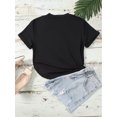thumbnail image 4 of Ladies Fashion Love, Lucky Four-leaf Clover Print Short-sleeved Round Neck T-shirt, 4 of 8