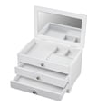 thumbnail image 2 of Classic White Lift Top 2 Drawer Jewelry Box for Women, 2 of 4