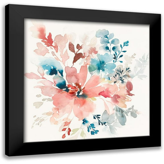 Isabelle Z 12x12 Black Modern Framed Museum Art Print Titled - Wildflower Bouquet II