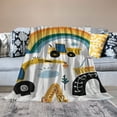 thumbnail image 2 of Orinice Construction Theme Rainbow Tractor Truck Warm Lightweight Blanket Soft Fleece Blankets for All Seasons - Perfect Decor for Living Rooms, Sofas, and Offices - Multiple Sizes Available 50x60in, 2 of 6