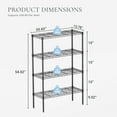 thumbnail image 4 of MCQ 4-Tier Metal Shelf Rack, Space-Saving Sturdy Iron Wire Rack for Home, Kitchen, Garage, Utility Areas, 4 of 9