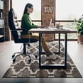 thumbnail image 5 of Office Chair Mat for Hardwood & Tile Floor,Modern Chocolate Geometric 36"x48" Computer Chair Mat for Rolling Chairs Carpet,Under Desk Non Slip Gaming Rug,Low-Pile Rubber Backing Large Protector Mat, 5 of 6