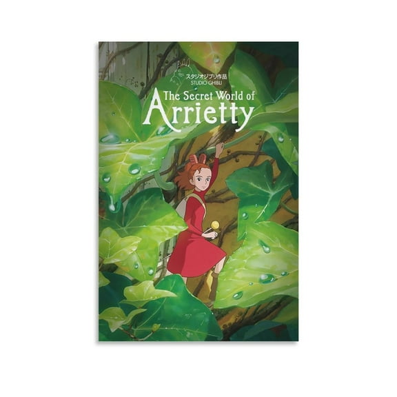 The Secret World of Arrietty Anime Poster Posters Wall Art Painting Canvas Gift Living Room Prints Bedroom Decor Poster Artworks 16x24inch(40x60cm)