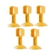 thumbnail image 2 of Kenally Paquete de 5 topes de manija de puerta de silicona anticolisión almohadilla de protección de bajo ruido ventosa gabinete desmontable Herramientas y ferretería Amarillo, 2 of 6
