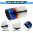 thumbnail image 4 of 1 Pc Slant Cut Exhaust Tip for VW Golf MK7 2013-2020 Insert 2.8" Outlet 5.1" Length Stainless Steel Burnt Blue Rear Tailpipe, 4 of 7