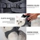 thumbnail image 3 of Juego de arnés y correa para gatos para caminar 360 ° Envolvente Arnés para perros y gatos pequeños Efecto amortiguador y resistencia al escape, adecuado para bolsas plegables con telas catiónicas Xemadio LL-2090-4, 3 of 6