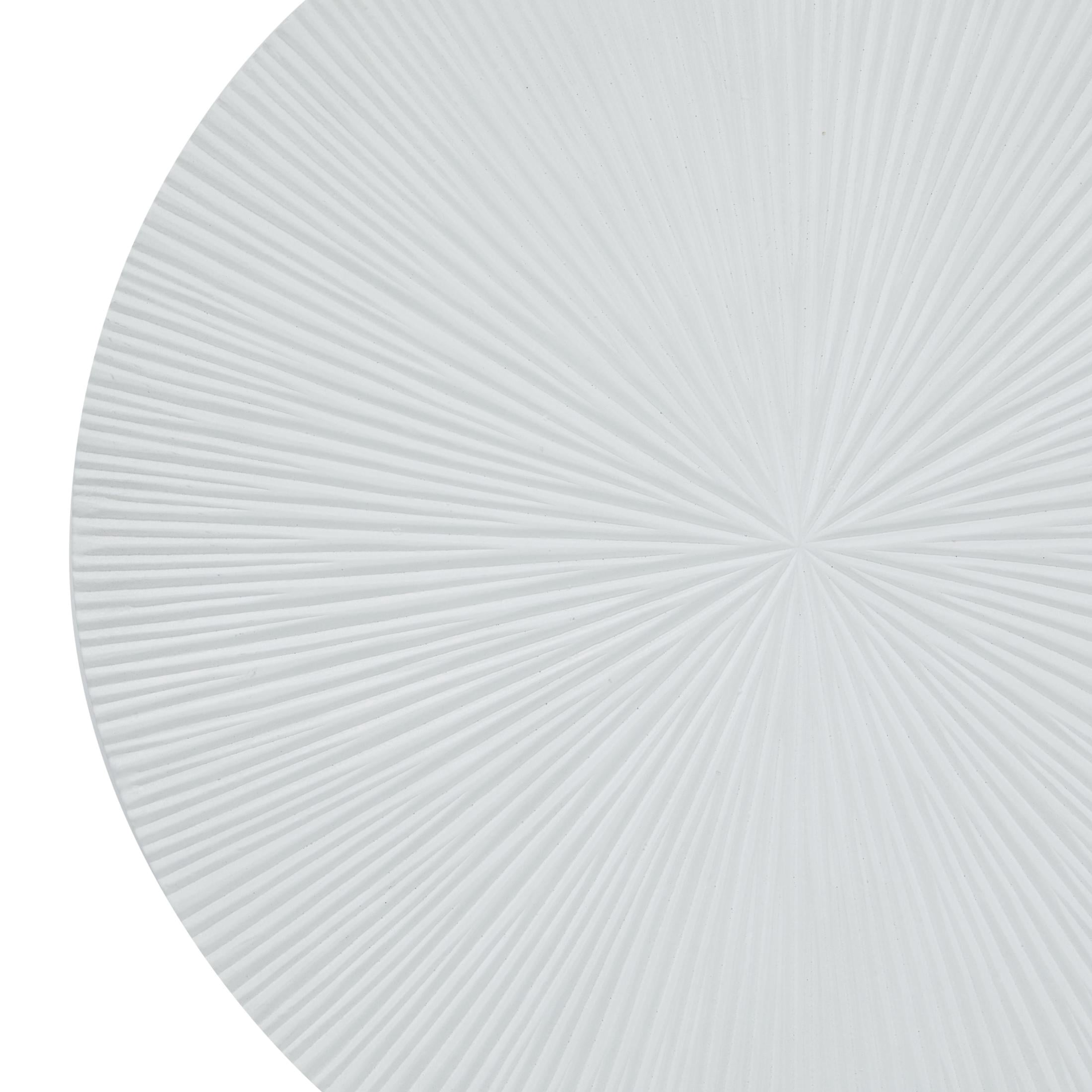 CosmoLiving by Cosmopolitan White Wooden Carved Radial Plate Wall Decor (3 Count)