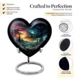 thumbnail image 3 of Twilight Whispers In Enchanted Forest - Heart Urns For Human Ashes - Tiny Keepsake Urn For Adults - Compact Memorial For Human Ashes - Female Cremation - Urns For Human Ashes Adult - 3 Inch, Set Of 2, 3 of 5