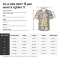 thumbnail image 5 of Fuzoiu Cartoon Owls Print Hawaiian Shirt for Men, Summer Beach Casual Short Sleeve Button Down Shirts, Men’s Beach Summer Shirts with Pocket,3X-Large, 5 of 7