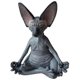 thumbnail image 1 of Cat Figurine Sphynx Meditation Statue Yoga Animal Cat Meditate Art Sculpture Micro Decoration Garden Home Office Ornament, 1 of 5