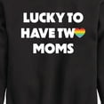 thumbnail image 3 of Instant Message - Lucky Two Moms - Toddler & Youth Crewneck Fleece Sweatshirt, 3 of 6