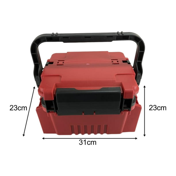 Fishing Tackle Storage Boxes, Handheld & Shoulder Strap, Tackle Storage Box,  Fishing Gear Tackle Box, Fishing Accessories Red 