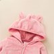 thumbnail image 3 of Gibobby Conjunto deportivo para niños Sudadera de manga larga con capucha para bebés y niños, conjunto de ropa de abrigo y pantalones de lana, trajes de invierno(Rosa,3-6M), 3 of 5