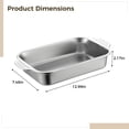 thumbnail image 4 of 2PCS Stainless Steel Cake Pans, Rectangle Sheet Pans with Handles for Baking, Shallow Thickened Design, Easy-Clean Nonstick Pans for Oven Use, Ideal for Roasting and Cooking, 4 of 5