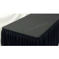 thumbnail image 3 of 6' ft. Fitted Polyester Double Pleated Table Skirt Cover w/Top Topper Black", 3 of 3