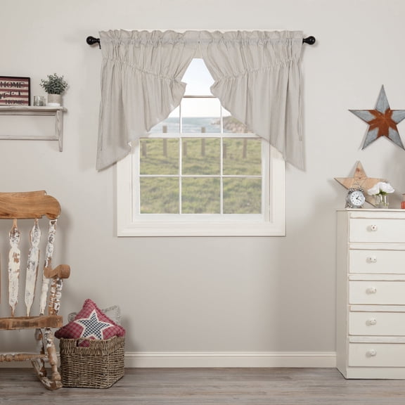 VHC Brands Hatteras Curtain, Prairie Swag Set 36x36x18, Blue