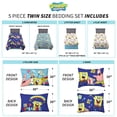 thumbnail image 3 of Juego de ropa de cama Franco Spongebob Squarepants de 5 piezas, tamaño doble, 3 of 5