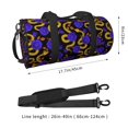 thumbnail image 2 of Balery Golden Snake And Purple Rose Bolsa de Gimnasio para Mujeres y Hombres, Bolsa de Viaje Impermeable, Bolsa de Fin de Semana con Compartimento para Zapatos y Bolsillo Húmedo, 2 of 6