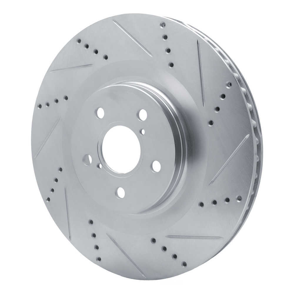 Dynamic Friction Company 631-75035D DFC Brake Rotor - Drilled And Slotted - Silver