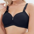 thumbnail image 3 of Elainilye Fashion No Wire Bras for Women Plus Size Bra Thin Collection Of Sexy Bras Gathering Bra Underwear,Black, 3 of 5