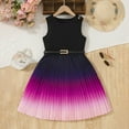 thumbnail image 2 of Odeerbi Kids Girls Gradient Pleated Dress Summer Tank Dress Cute Chiffon Dresses Solid Color Sleeveless Round Neck A-Line Dress Kids Girls Clothes, 2 of 7