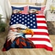 thumbnail image 1 of Juego de cama, funda nórdica Eagle tamaño Queen para niños adolescentes adultos, Estados Unidos, 1 of 7