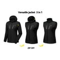 thumbnail image 5 of Little Donkey Andy Women's Lightweight Hiking Jacket with Detachable Sleeves and Hood, Softshell Jacket Windbreaker for Golf Running Black Large, 5 of 7