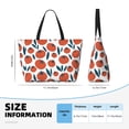 thumbnail image 4 of Fuzoiu Hand Drawn Tomatoes Print Waterproof Beach Tote Bag for Women Girls with Zipper,Sandproof Pool Swim Bag,Large Capacity Beach Travel Bag for Pool Swim Travel Everyday, 4 of 7