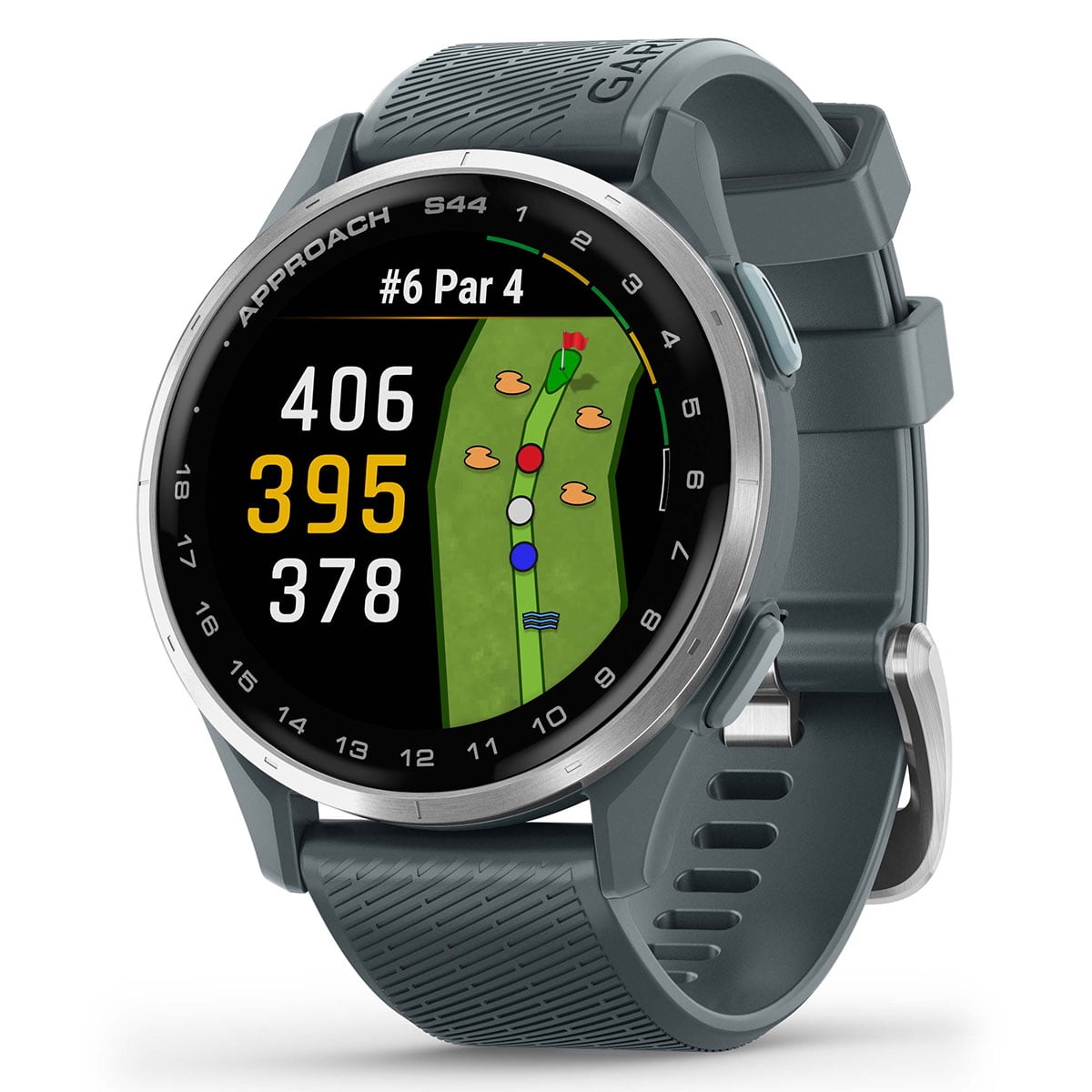 Garmin Approach S44 (Silver/Twilight) Golf GPS Smartwatch Bundle with PlayBetter Screen Protectors & 5000mAh Portable Charger