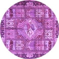 thumbnail image 1 of Ahgly Company Indoor Round Medallion Purple Traditional Area Rugs, 6' Round, 1 of 4