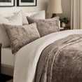 thumbnail image 2 of EVERGRACE Velvet Quilt Set King Size, Luxurious Soft Quilted Bedding Sets, Lightweight Velvet Comforter for All Season, Striped Channel Bedspread Coverlet with 2 Shams, Natural Tan, 2 of 8