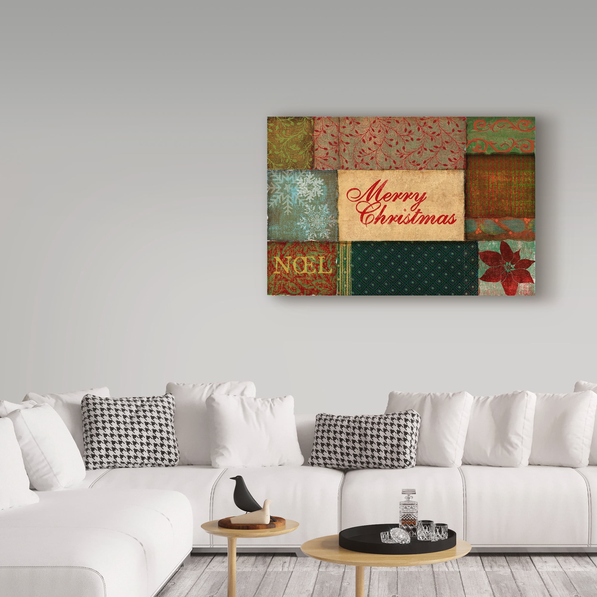 Trademark Fine Art Seasonal Canvas Art ' Christmas Patches ' by Art Licensing Studio