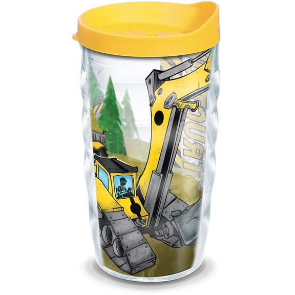 Tervis Construction Trucks Made in USA Double Walled  Insulated Tumbler Travel Cup Keeps Drinks Cold & Hot, 10oz Wavy - Legacy, Lidded