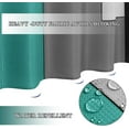 thumbnail image 4 of Modern Aqua Shower Curtain Teal Geometric Black Gray 72"x72" Shower Curtain Set Turquoise Green Shower Curtain Coastal Sea Beach for Kid Teen Water Repellent Fabric Home Decor with 12 Hooks, 4 of 6