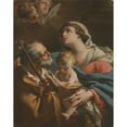 thumbnail image 2 of Gaetano Gandolfi 12x14 Gold Ornate Wood Frame and Double Matted Museum Art Print Titled - The Holy Family (1776), 2 of 4