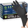 thumbnail image 1 of Guantes desechables de nitrilo negros SWIFTLITE, 100 piezas, talla mediana, 1 of 6