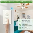 thumbnail image 5 of Universal Smart Ceiling Fan Remote Control and Light Dimmer, 3 Speed with 2-8h Timming, Smart Home Devices That Compatible with Alexa and Google Assistant (Beige), 5 of 7