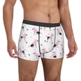 thumbnail image 5 of Men's Boxer Briefs, Pink Cute Poodle Dog Crown Soft Comfy Mens Underwear Boxer Briefs Breathable With Widen Waist, 5 of 7