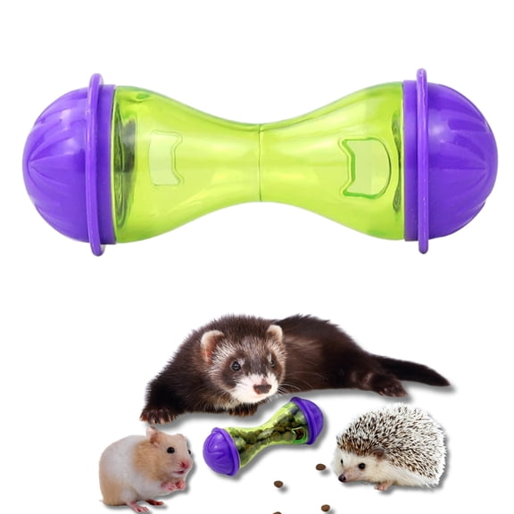 Ferret Treat Ball Interactive Toy for Small Animals, Enrichment Dry Food Ball for Ferrets, Guinea Pig, Rat, Chinchilla, Hedgehog, Bunny, Pet Exercise Toy (L, Bone)