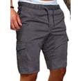 thumbnail image 1 of Coduop Mens Casual Elastic Waist Cargo Shorts Outdoor Hiking Workout Sweat Short Pant,with Pocket, 1 of 5